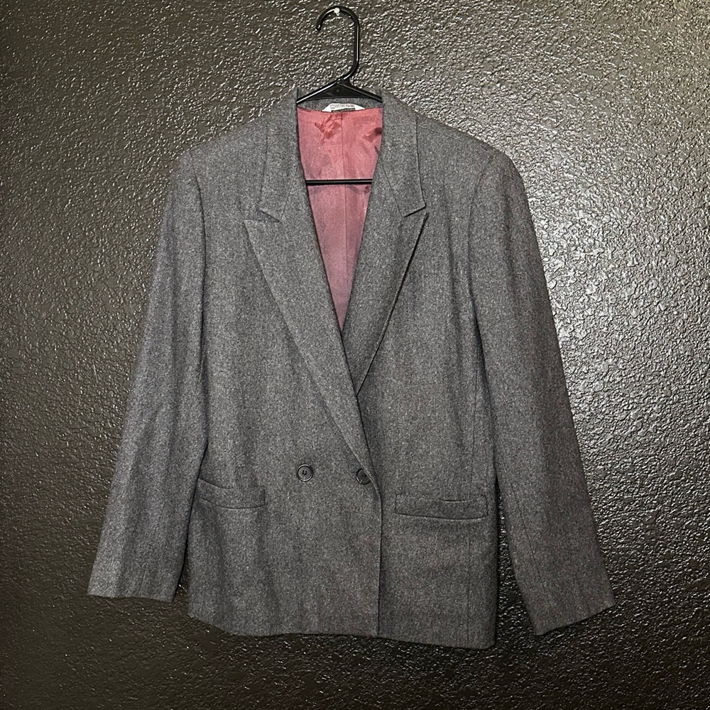 Mark Alexander Classic Gray Women's Wool Blend Blazer size 10